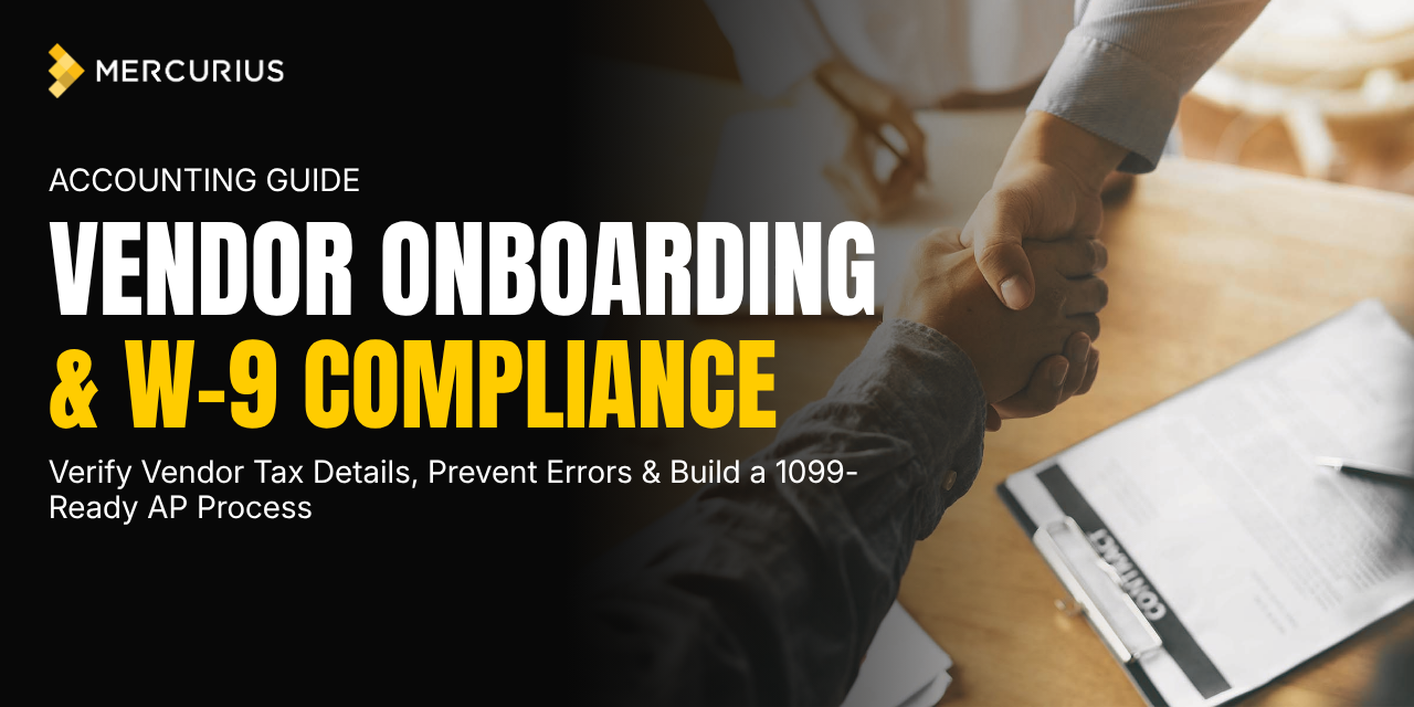 VENDOR ONBOARDING & W-9 COMPLIANCE